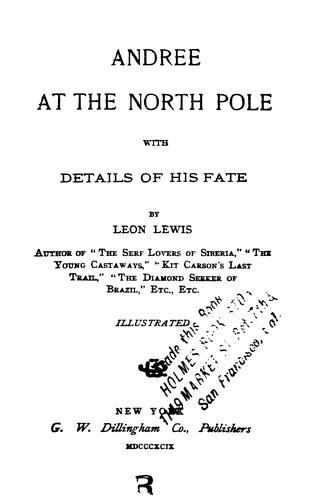 Cover for Andrée at the North Pole