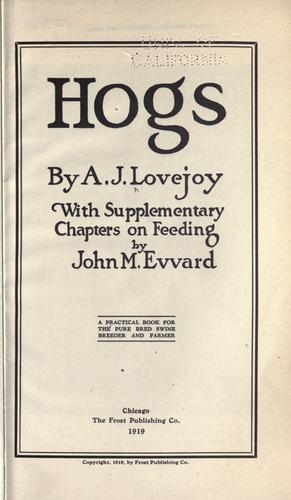 Cover for Hogs