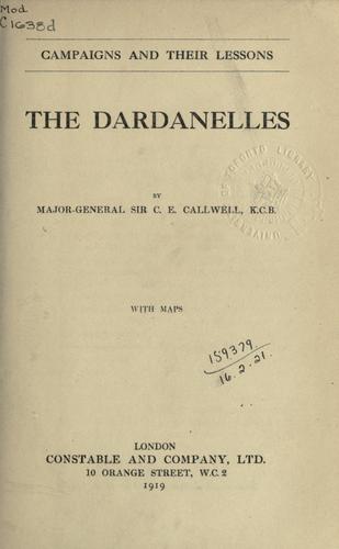 Cover for The Dardanelles