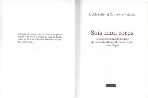 Cover for Sois mon corps