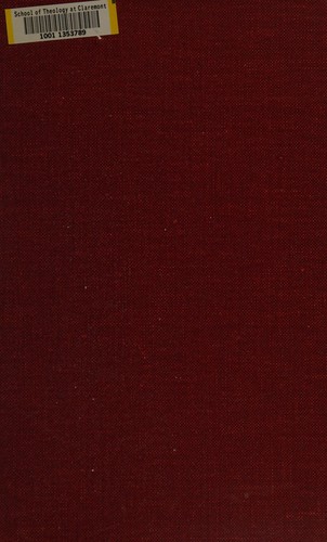 Cover for Edwin Hatch and early church order.