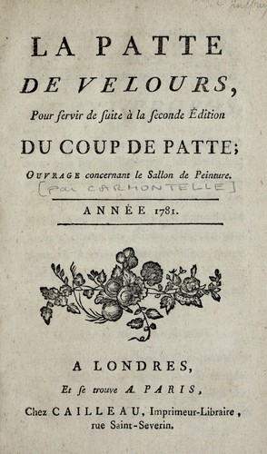 Cover for La patte de velours