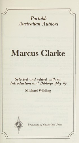 Cover for Marcus Clarke