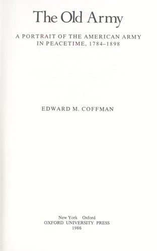 Cover for The old army