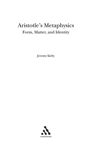 Cover for Aristotle's metaphysics