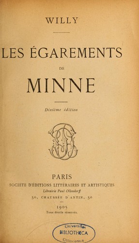 Cover for Les égarements de Minne