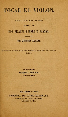 Cover for Tocar el violón