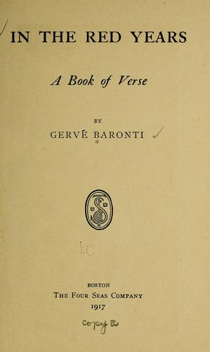 Cover for In the red years