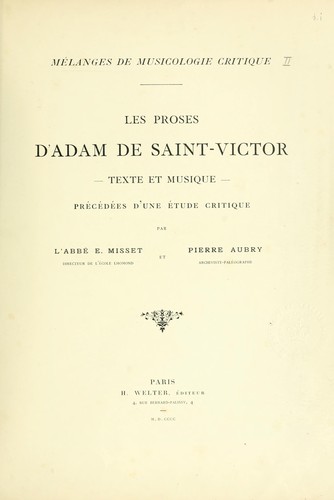 Cover for Les proses