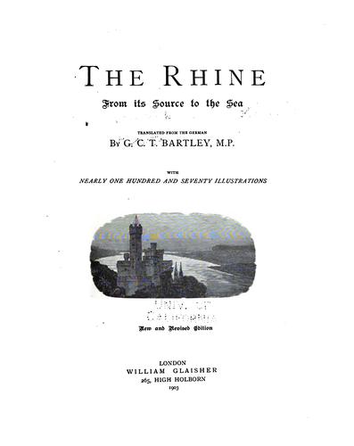 Cover for The Rhine from its source to the sea.
