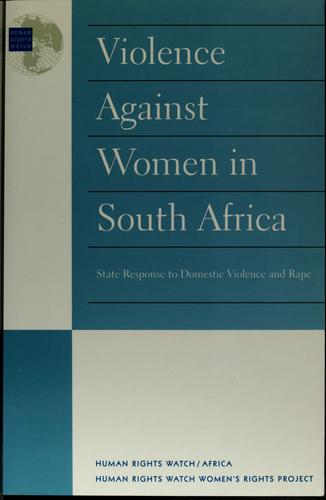 Cover for Violence against women in South Africa