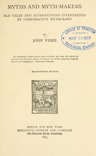 Cover for Myths and myth-makers