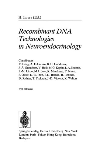 Cover for Recombinant DNA Technologies in Neuroendocrinology