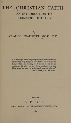 Cover for The Christian faith