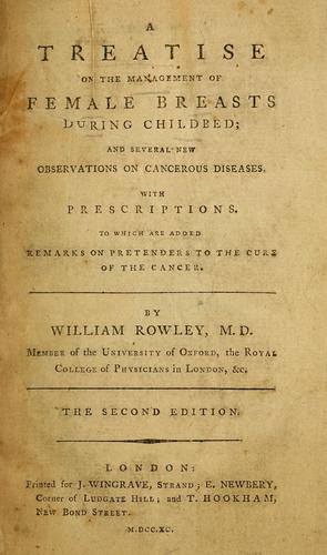 Cover for A treatise on the management of female breasts during childbed