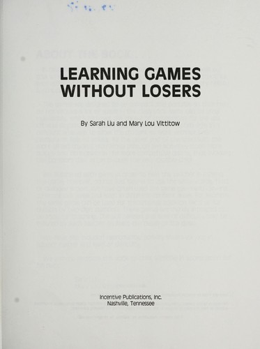Cover for Learning Games Without Losers (Kids' Stuff)