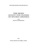 Cover for Vier Briefe August von Platens an Eduard Gerhard