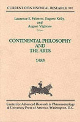 Cover for Continental philosophy and the arts, 1983