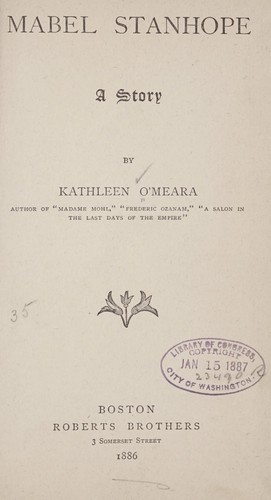 Cover for Mabel Stanhope
