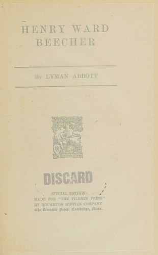 Cover for Henry Ward Beecher,
