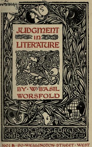 Cover for Judgment in literature.
