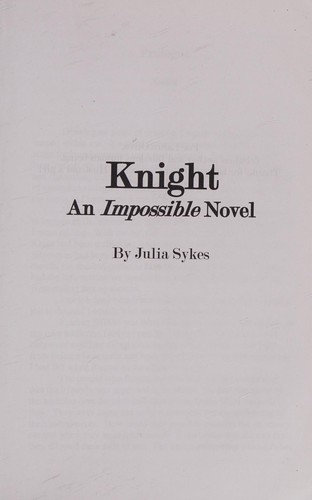 Cover for Knight (an Impossible Novel)