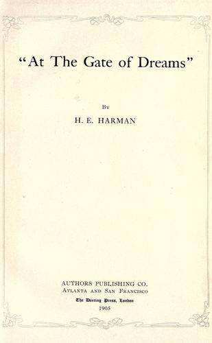 Cover for "At the gate of dreams."