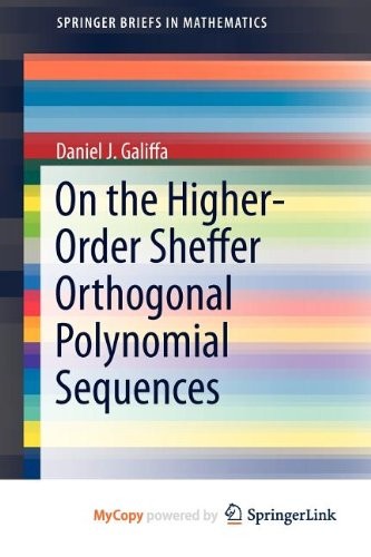 Cover for On the Higher-Order Sheffer Orthogonal Polynomial Sequences