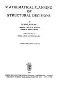 Cover for Mathematical plannign of structural decisions