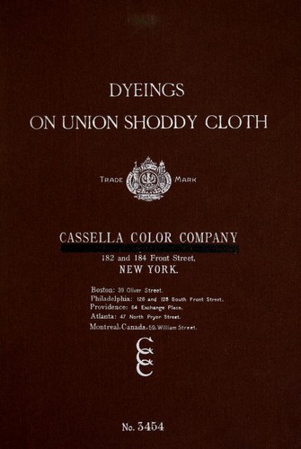 Cover for Dyeings on union shoddy cloth