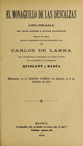 Cover for El monaguillo de las descalzas