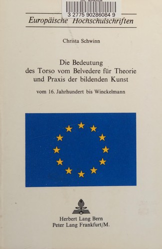 Cover for Die Bedeutung des Torso vom Belvedere für Theorie und Praxis der bildenden Kunst
