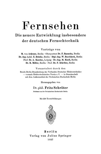 Cover for Fernsehen