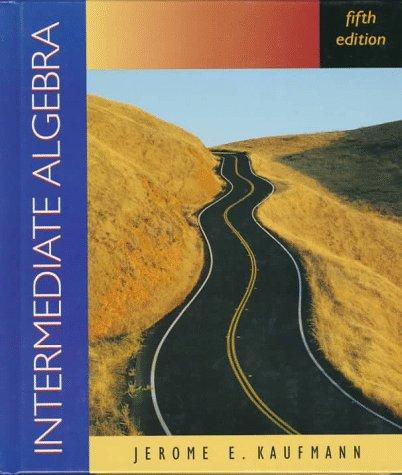 Cover for Intermediate algebra