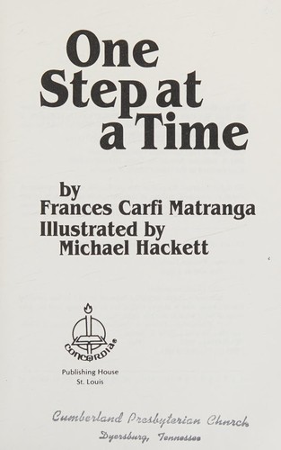 Cover for One step at a time