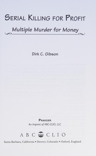 Cover for Serial killing for profit