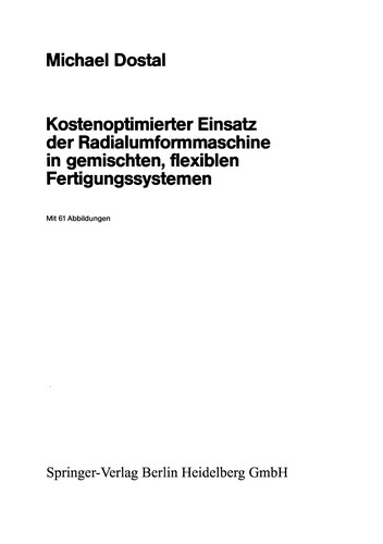 Cover for Kostenoptimierter Einsatz der Radialumformmaschine in gemischten, flexiblen Fertigungssystemen