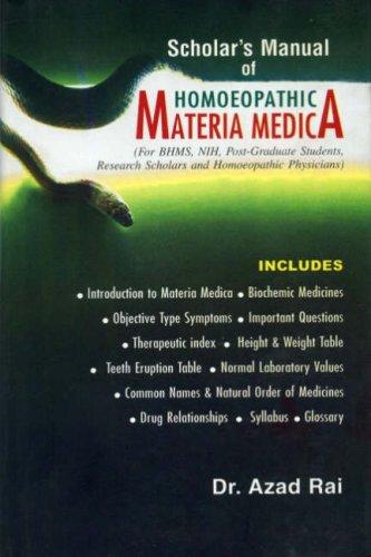 Cover for Scholar's Manual of Homoeopathic Materia Medica