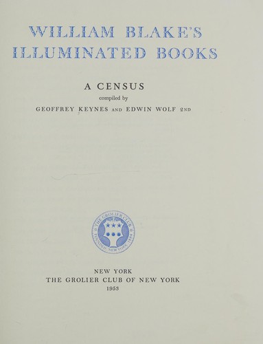 Cover for William Blake's illuminated books