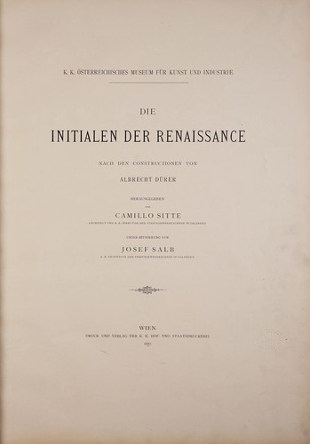 Cover for Die Initialen der Renaissance
