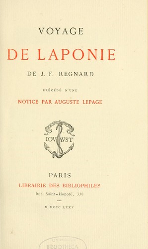 Cover for Voyage en Laponie