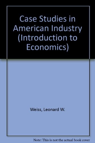 Cover for Case studies in American industry