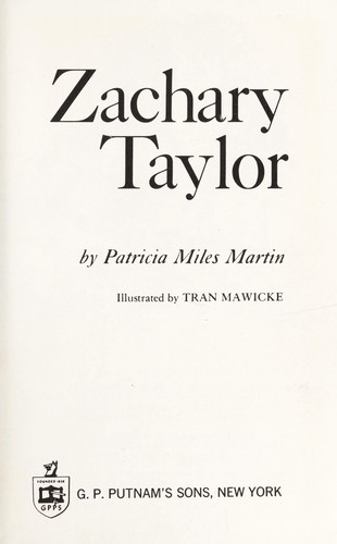 Cover for Zachary Taylor.