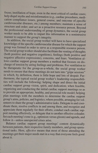 Cover for Social group work with cardiac patients