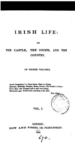 Cover for Irish life [by I. Butt].