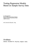 Cover for Testing regression models based on sample survey data