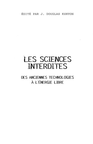 Cover for Les sciences interdites