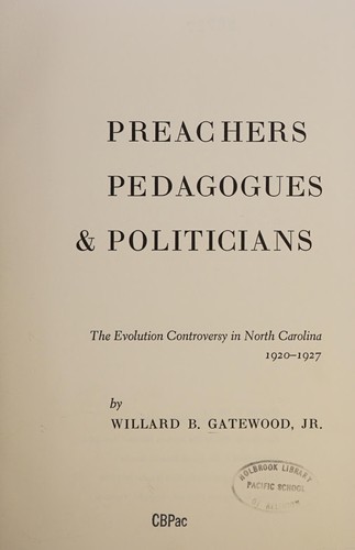 Cover for Preachers, pedagogues & politicians
