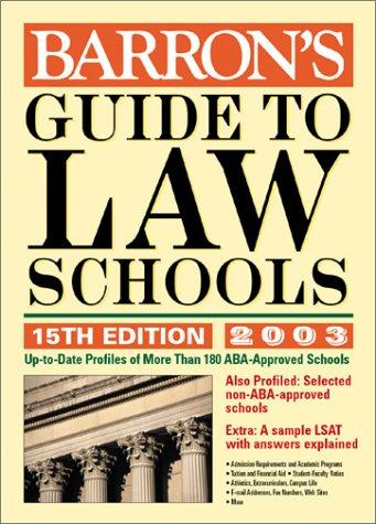Cover for Barron's Guide to Law Schools (2003 Edition)