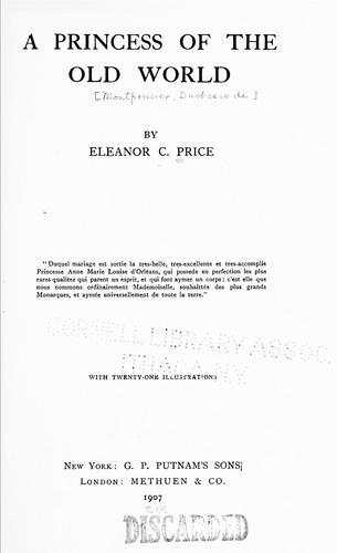 Cover for A princess of the Old world